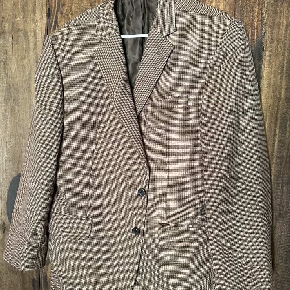 Jos. A. Bank Tan Checkered Blazer